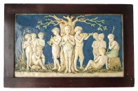 Lot 228 - Della Robbia plaque   painted by Marian de Caluwe