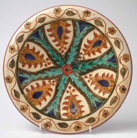 Lot 238 - Carlo Manzoni charger   incised and painted with