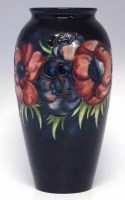 Lot 247 - Moorcroft vase decorated with anemone pattern.