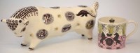 Lot 282 - Wedgwood Arnold machin bull and an Eric Rayilious