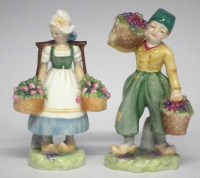 Lot 304 - Pair of Royal Worcester figures modelled as a