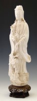 Lot 307 - Blanc de Chine figure; two Japanese lidded bowls