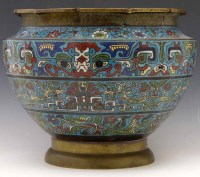 Lot 342 - 19th century Cloisonne jardiniere.