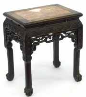Lot 399 - Chinese marble topped low table.