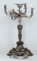 Lot 406 - Electro-Plated Cadleabrum Centrepiece