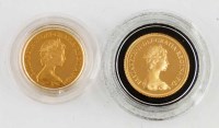 Lot 449 - Two Elizabeth II proof sovereigns, 1979, 1980