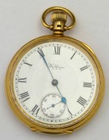 Lot 452 - Gold Waltham 18ct Gold Pocket Watch