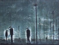Lot 468 - Theodore Major, Men and Sky, oil.