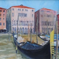 Lot 475 - Richard Clare, Venice, oil.
