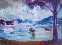 Lot 491 - J.L. Isherwood, Loch Lomond, oil.
