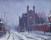 Lot 496 - Reg Gardner, All Souls, Every Street, Ancoats, oil.