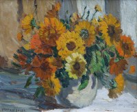 Lot 512 - Dorothea Sharp, Floral still life, oil.