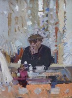 Lot 521 - Don McKinlay, Win's Cafe, Rawtenstall, oil.