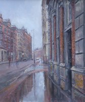 Lot 522 - Reg Gardner, Princess Street, Manchester, oil.