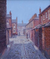 Lot 525 - Reg Gardner, The Ginnel, Salford, oil.