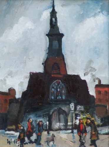 Lot 531 - William Turner, Salford Church, oil.