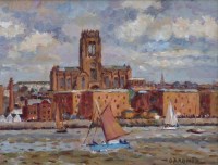 Lot 534 - Keith Gardner, Mersey River Festival, oil.