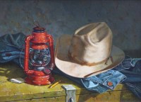 Lot 541 - K.M. Hendricks, This Too, Was The West, oil.