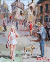 Lot 552 - F.J. England, Ignored and All Dressed Up, acrylic.