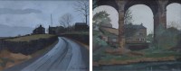 Lot 556 - Russell Howarth, Holly Grove, Saddleworth and another, oil (2).
