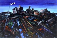 Lot 562 - David Wilde, The Beauty of Dereliction (The Old Engine Scrapyard), acrylic.