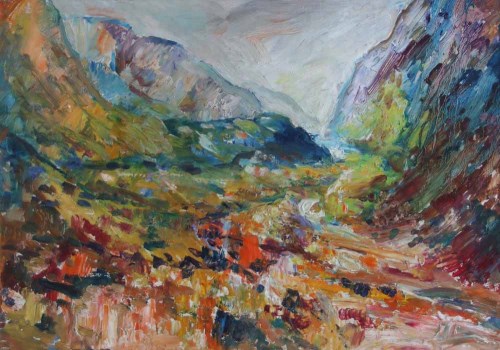 Lot 574 - J.L. Isherwood, Loch Maree, Scotland, oil.
