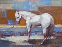 Lot 586 - Bohuslav Barlow, Skyline Horse, oil.