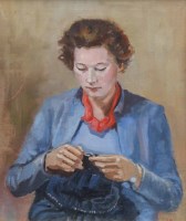 Lot 589 - Alec Fleming, Barbara, oil.