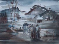 Lot 621 - William Turner, Slate Quarries, Blaenau Ffestiniog, North Wales, watercolour.