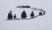 Lot 634 - John Thompson, Going Down the Road, felt pen.