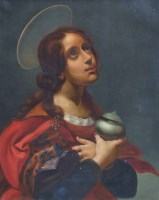 Lot 661 - Achile Farina, St. Mary Magdalene, oil on canvas.