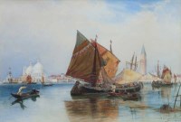 Lot 669 - T.B. Hardy, Deojozzi off the Ducal Palace, Venice, watercolour.
