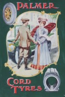 Lot 675 - Original advertising illustration for Palmer Cord Tyres.
