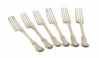 Lot 29 - Six Irish silver George III forks