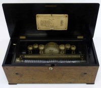 Lot 702 - Musical box playing on drums and bells.