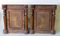 Lot 711 - Pair of gillows - Lancaster Polard oak marble top