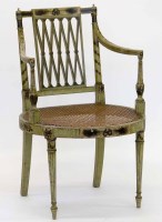 Lot 713 - Painted Open Armchair