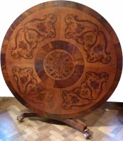 Lot 715 - Victorian marquetry circular breakfast table.