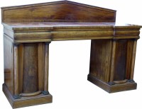Lot 718 - Victorian mahogany twin pedestal sideboard.