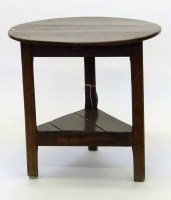 Lot 719 - 18th century oak cricket table.