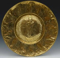 Lot 12 - 18th Century Brass Religious Charger Brass