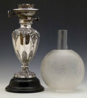 Lot 20 - Victorian E.P Lamp and Shade