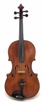 Lot 70 - Viola by J.E Vickers together with a bow and case