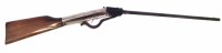 Lot 86 - Quackenbush (Haviland & Gunn) type .177 barrel locker air rifle, serial number 8380, with walnut stock, 88cm long.