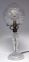 Lot 123 - Cut glass lamp.