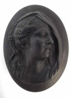 Lot 154 - Wedgwood black basalt plaque.