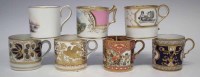 Lot 166 - Seven English porcelain coffee cans.