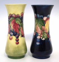 Lot 258 - Two Moorcroft Leayes and Berries vases