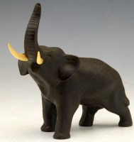 Lot 312 - Japanese bronze elephant.