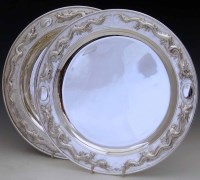 Lot 331 - Two Chinese Electro Plated Salvers